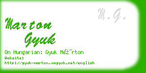marton gyuk business card